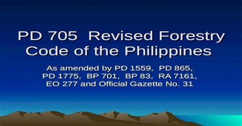 pd 705 revised forestry code|pd 705 as amended lawphil.